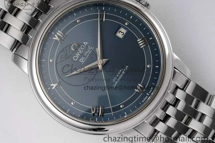 0228 De Ville SS DIWF 1:1 Best Edition Light Blue Dial SS Markers on SS Bracelet MIYOTA TopPick 7850